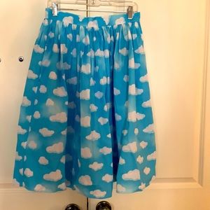 Hell Bunny medium cloud Toy Story swing pinup retro skirt NWOT